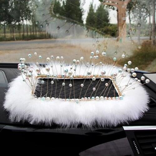 New Large Size Feather Anti-slip Mat Car Decoration Ornament PVC Storage Mat Car Dashboard Decoration Feather Pad