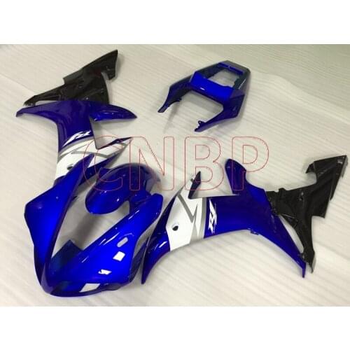 Fairing YZFR1 2002 - 2003 Blue White Black Body Kits YZF R1 2003 Plastic Fairings YZFR1 03 no paint