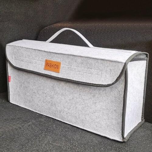 Car Trunk Organizer Durable Car Storage Bag Cargo Container Box Fireproof Stowing Tidying Holder Multi-Pocket Car Accessories