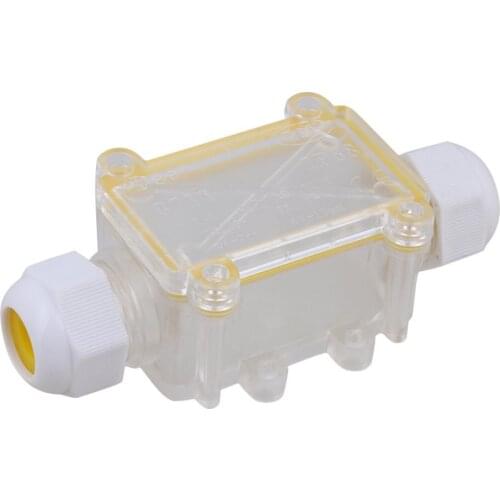 Transparent Outdoor Mini 1 In 1 Out Cable Wire Connectors Junction Box IP68 Waterproof with Terminal
