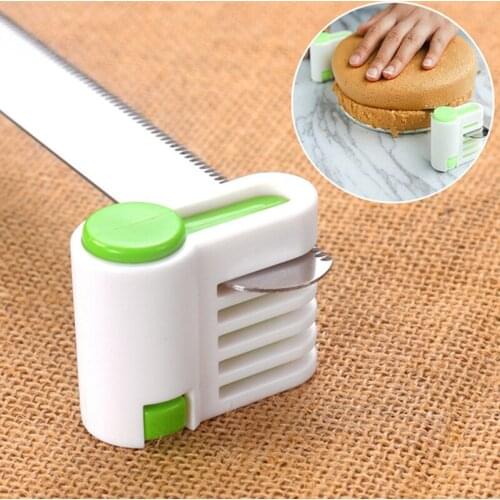 2pcs DIY Cake Bread Cutter Kitchen 5 Layers Leveler Slicer Set Cake Decorating Tools Decorating Tip Sets Cutting Fixator Tool