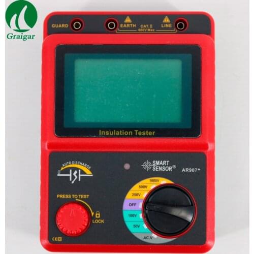 Smart Sensor AR907+ Voltage Insulation Tester Meter 1000v Digital Insulation Resistance Tester