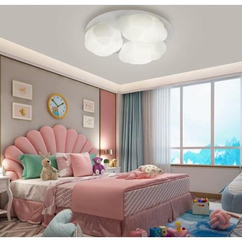 Nordic Minimalist LED White Cloud Ceiling Lamp Childrens Room Bedroom Clothing Store Restaurant Creative PE Decorative Lighting