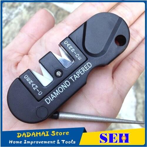 Sharpener Diamond Tool Camp Gear Hike Tungsten Ceramic Sharpen Fish Hook Pocket Carbide Knife Whetstone Outdoor Portable Tools