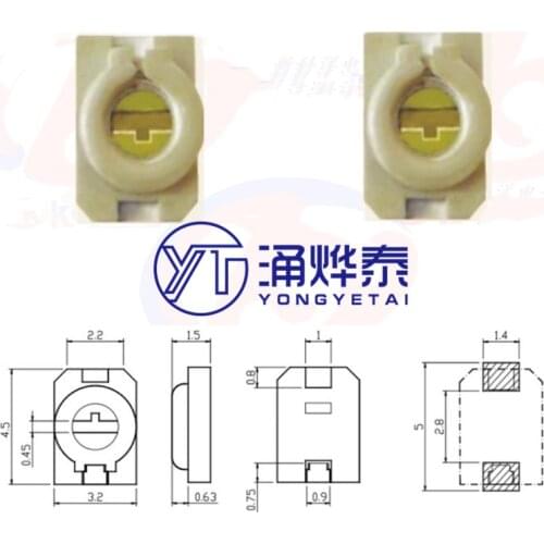 YYT 10PCS STC3MB10-T1 SMD Adjustable Capacitor 10P Variable Capacitor 3*4 Fine Tuning Capacitor 10PF