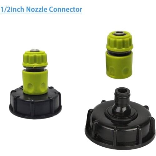 1Pc 1/2 inch 3/4 inch IBC Tank Tap Adapter Garden Hose Connector Plastic Water Hose Pipe Adapter Replacement Valve Fitting Parts