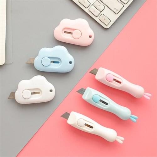 1pc Mini Clouds Pocket Craft Utility Knife Kawaii Art Letter DIY Tools Cutter Utility Knife Letter Opener Student Art Supplies