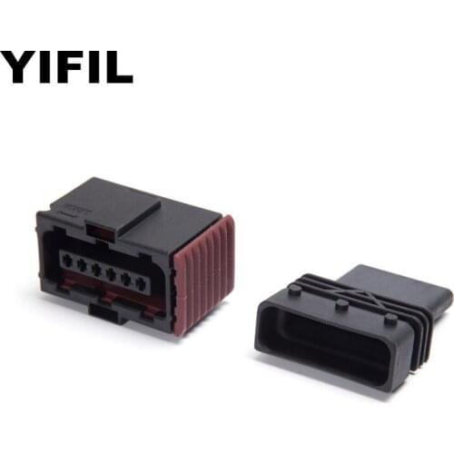 5pcs/lot 6 Pin/Way Tyco Male Female Connector Plug For Accelerator Pedal Sensor PT2631 For Cadillac Hummer Mitsubishi Chevrolet