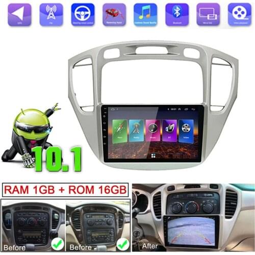 9" Android 10.1 Car Stereo Radio for Toyota Highlander 2000-2007 Car Multimedia Video Player GPS Navigation Head Unit 2 Din DVD