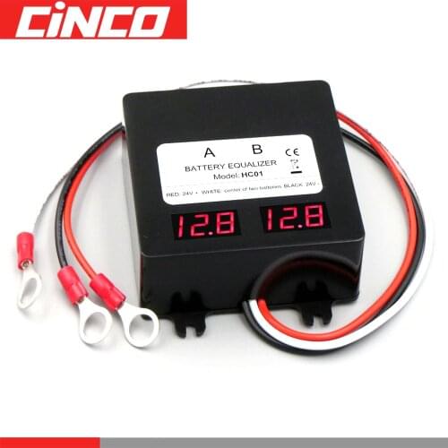 Battery Equalizer for Two Pieces 12V Gel Flood AGM Lead Acid Batteries HA01 Voltage balancer Lead acid Battery charger Regulator
