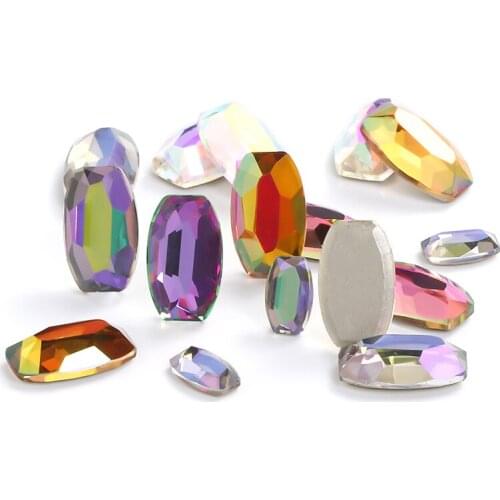 Glitter K9 Glass Loose Rhinestones Korean Style Nail Art Flat Back Crystal Stones Applique Strass Glue on Rhinestones