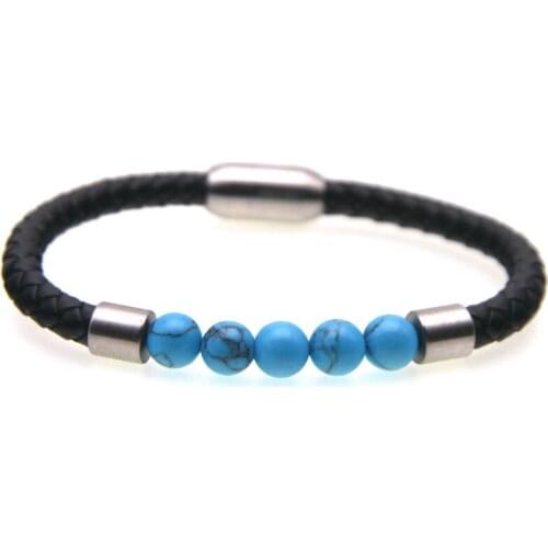 Natural Stone Bracelet Homme Femme Charms 8MM Men Strand Beads Yoga Bracelets Women
