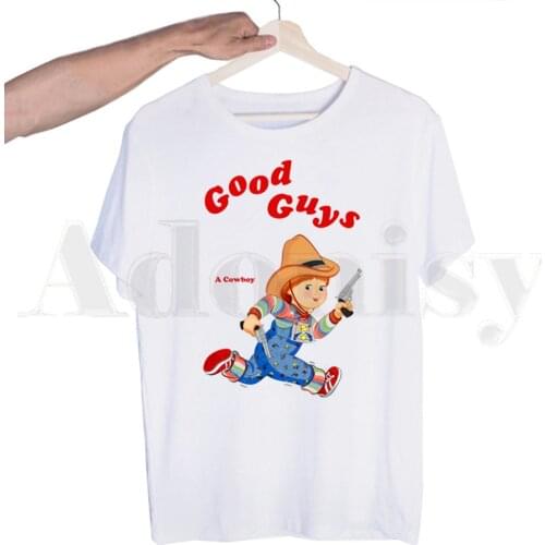 Chucky Horror Movie Cartoon Design Tshirts Men Fashion Summer T-shirts Tshirt Top Tees Streetwear Harajuku Funny