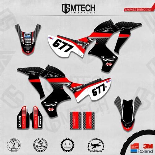 DSMTECH Customized Team Graphics Backgrounds Decals 3M Custom Stickers For 2017 2018 2019 2020 CRF250 RALLY 003