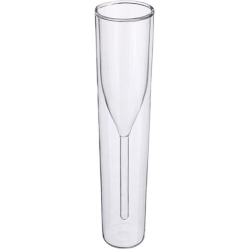 G2AB Double Layers Glasses Champagne Flutes Goblet Bubble Sparkling Wine Tulips Cocktail Wedding Glass Cup
