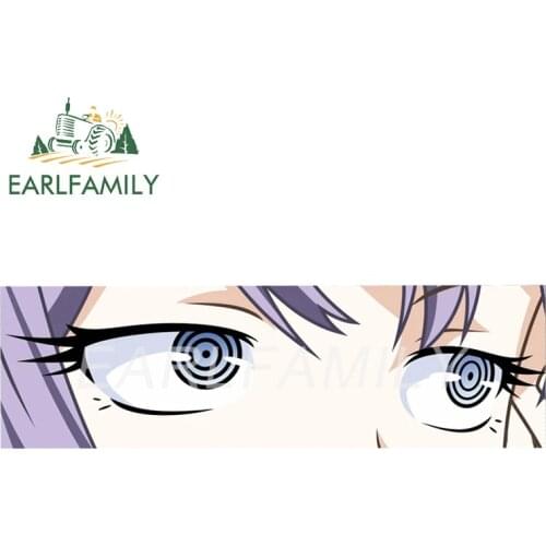 EARLFAMILY 15cm x 4.5cm Car Sticker for Hotaru Eye Slap Decal JDM Auto Helmet Motorcycle Bike Decoration Classic Anime Peek Eyes