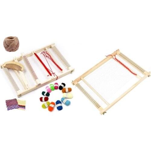 Handmade Tapestry Frame Wool Creative Weaving Carpet Pendant DIY Knitting Machine Primary Color Beech Framedrowship