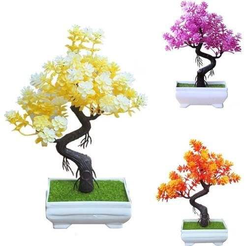 Simulation Plant Artificial Potted Tree Bonsai Decorative Fake Green Plants Ornaments Home Hotel Garden Decor Wedding Decoration