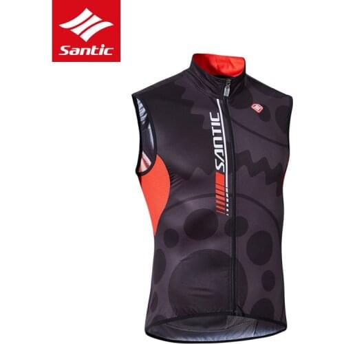 SANTIC Cycling Jacket Men Windproof Waistcoat Road Mountain Bike Jacket Bicycle Clothing Downhill Cycling Wind Coat Jacket Vest