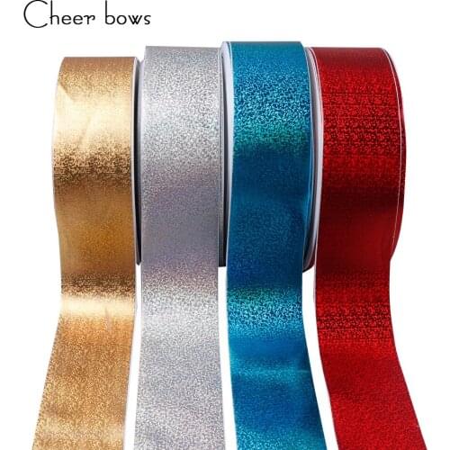 2Y/lot 3" 75mm Solid Color Laser Ribbon DIY Handmade Materials Gifts Packing Wrapping Apparel Sewing Ribbon For Making Dolls