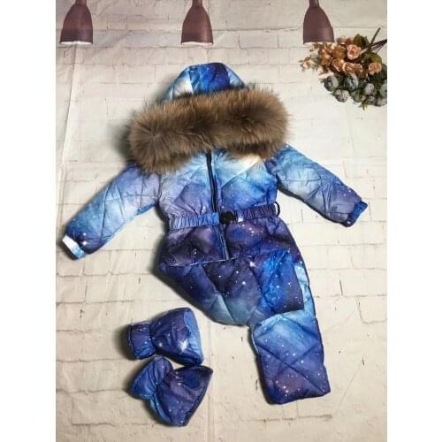 Skiing suit 2021 Winter Jacket child jackets children jumpsuit snow suit girl floral limbing down romper ski suits outerwear