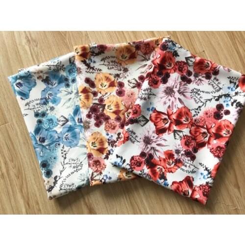 Fashion Oil Painting flower pattern vintage fabric Retro style cotton fabric for DIY Bag shirt dress cloth 1meter