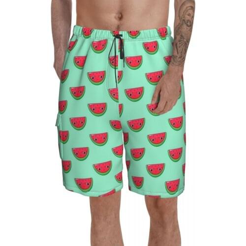 Watermelon Board Shorts Bathing Swimming Trunks Polyester Pattern Men Swim Trunks