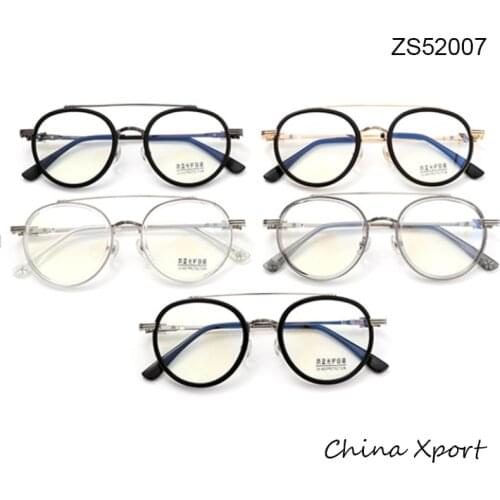 2020 new arrival anti blue light thick frame men women eye protection round metal eyewear frames fancy optical glasses frames
