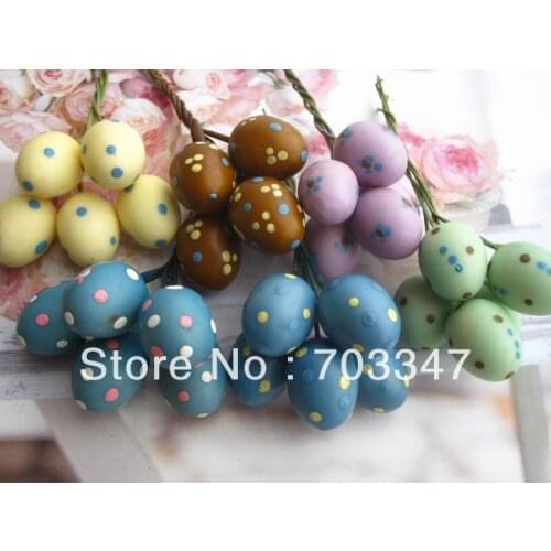 New Arrival!!!! 25 bunches=125pcs ( 35mm) New Foam Easter Egg Shaped Floral Picks