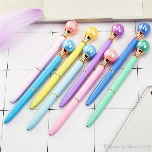 New Arrival Pearl Metal Ballpoint Pens Queens Crutch Pen School Office Supplies Signature Business Pen Student Gift