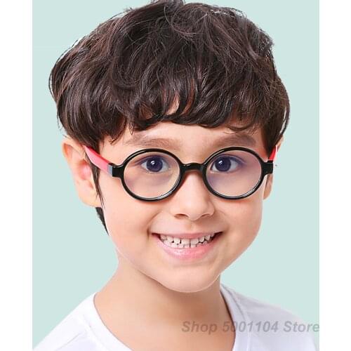 Anti Blue Light Glasses Kids Glasses Children Silicone Flexible Optical Frame Eyeglasses Boys Girls Computer Blocking Eyewear UV