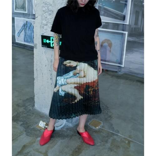 Miyake Pleated Half-length Skirt