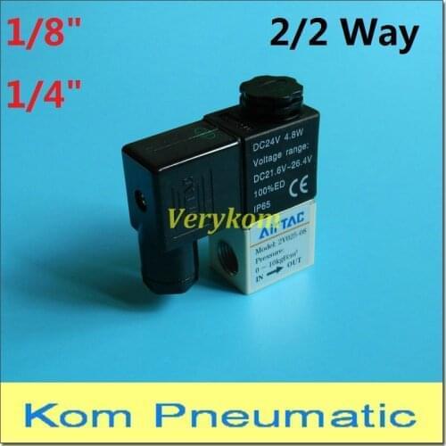 Pneumatic Solenoid Valve Air Gas Airtac Type 1/4" 1/8" 2 Way 2/2 Aluminium Electromagnetic Valves 2V025-08 24VDC 12V 110VAC 220V