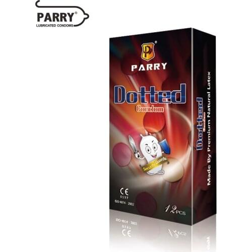 PARRY CONDOMS 12PCS Surface With Spike-Like Particles Condoms Super Lubricated Condoms Male Skin-Friendly Large Oil Volume