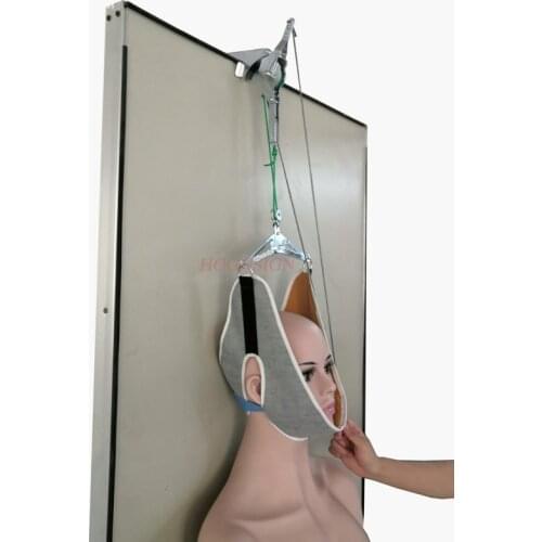 Adjustable cervical traction Green Canvas Cervical Traction Belt Sling Tractor Stretch Chair Thickening Hood Neck Care Tool Home