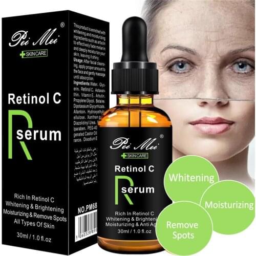 Retinol C face serum anti-aging moisturizing hyaluronic acid remove facial wrinkles grains whitening acne treatment oil-control