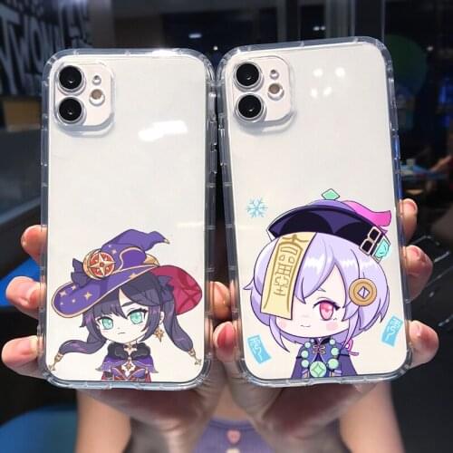 Luxury Design Genshin Impact Phone Cover for IPhone 11 12 Pro Max 12 Mini 6 6s 7 8 Plus X XR XS Max SE 2020 Soft Clear Cute Case