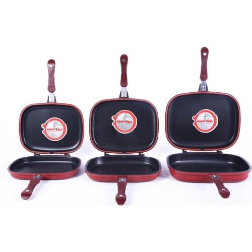 Happycall Happy Call Big Size Fry Pan Non-stick Fryer Pan Double Side Grill Fry Pan Egg burger pot four-hole omelette pan