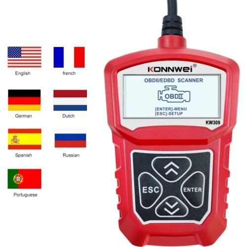 KONNWEI KW309 Universal Car Scanner Professional Automotive Code Reader Vehicle CAN Diagnostic Scan Tool