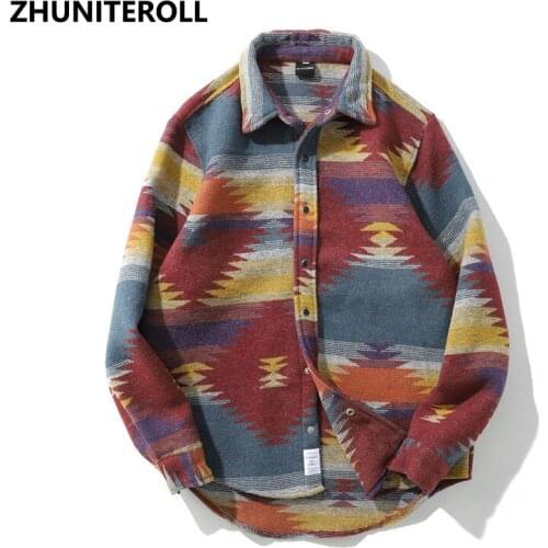 Hip Hop Tie Dye Snap Shirts Men Button Fashion Casual Streetwear Dress Shirt Coats Male Hipster Long Sleeve Shirts Tees Tops