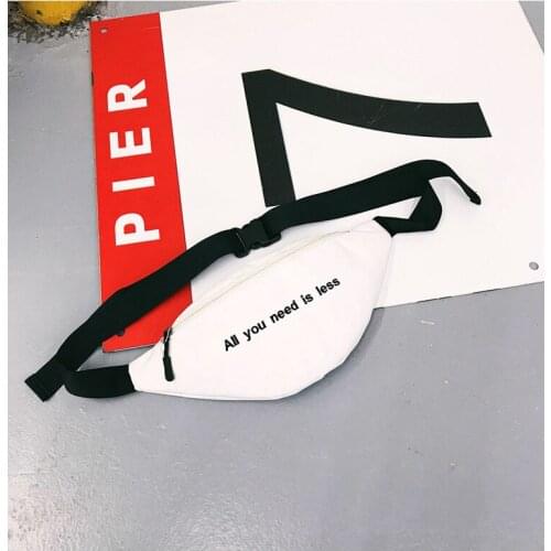 2019 Women`s Belt Bag Harajuku Style Waist Bag Hip-hop Print Letter Fanny Pack GLRSBUTY Print Letter Hip Bum Bag for Travel