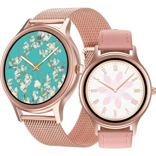 Smart Watches Women Waterproof IP67 Female Health Tracker Custom Wallpaper Call Whatsapp Notification Blood Pressure Watch