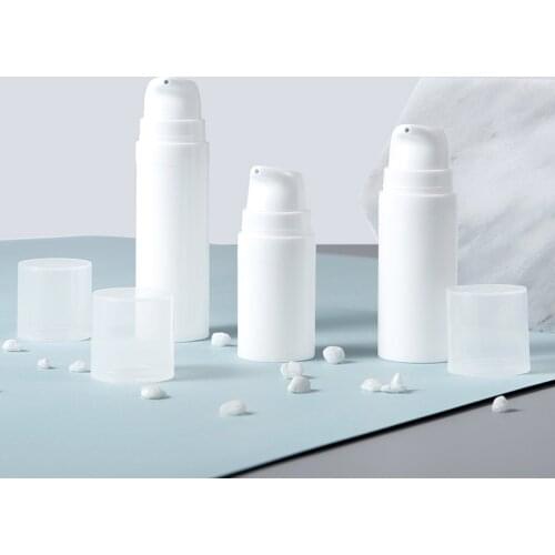 10Pcs 15/30/50ml Empty Refillable Bottle with Spray Pump Cream Emulsion Storage Bottle Lotion for Travelling Cosmetic Packaging