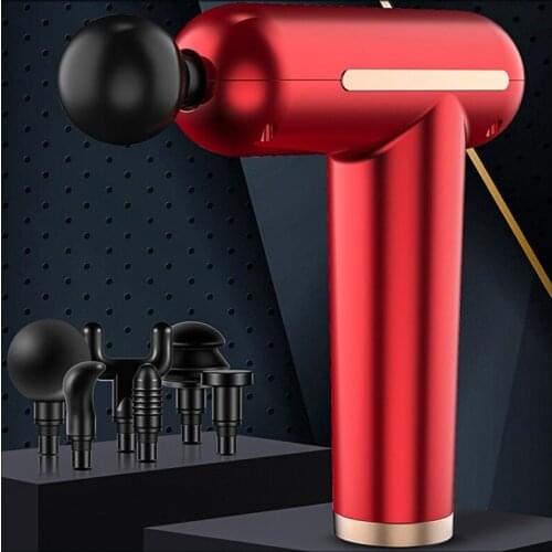 2020 Selling Well 6 Heads Fascia Gun Sport High Speed Vibration Massager Relaxation Pain Relief Slimming Shaping Massage Gun