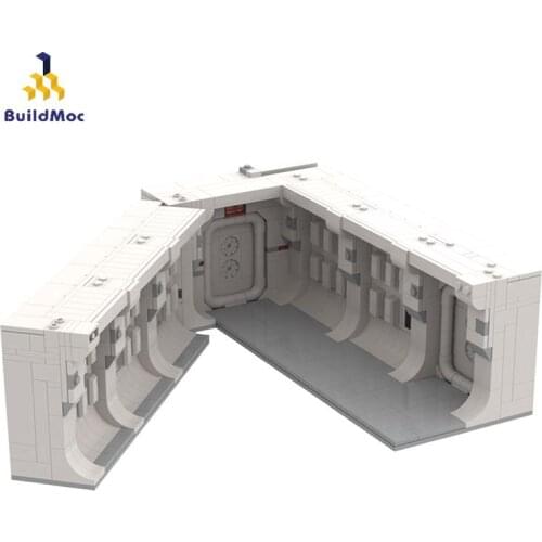Buildmoc Creator Spaceship Accessories Entrance Tantive IV Main Corridor with Airlock Doorway MOC Ideas Building Blocks Toy Gift