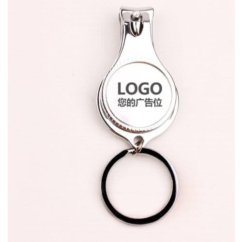 FREE SHIPPING BY DHL 100pcs/lot Metal Three in One Nail Clipper Keychains Nail Cutter Bottle Opener Keyrings Custom LOGO