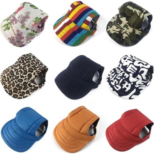 Pet Dog Caps Small Puppy Pets Summer Print Cap Dog Baseball Visor Hat Outdoor Accessories Sun Bonnet Cap
