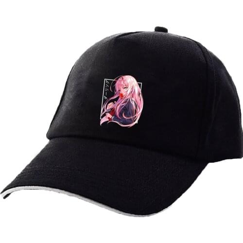 Zero Two Baseball cap Anime Cosplay Darling In The Franxx Girl Print Sun Proof unshade Adjustable Sports Casual Men Women Beret
