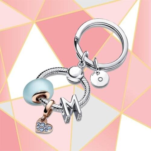 Kakany 2021 New High-quality S925 Sterling Silver Charm Key Chain Set Series For Lovers Exquisite Trend Diy Jewelry Gifts