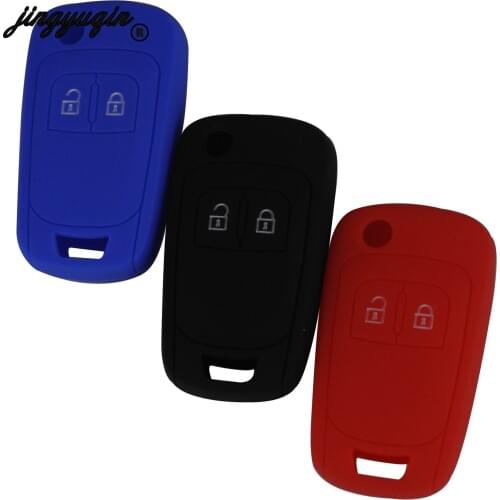Jingyuqin 2 Button Silicone Car Key Protective Holder Cover Bag Case For Opel Astra Corsa ADAM Antara Meriva Zafira Insignia